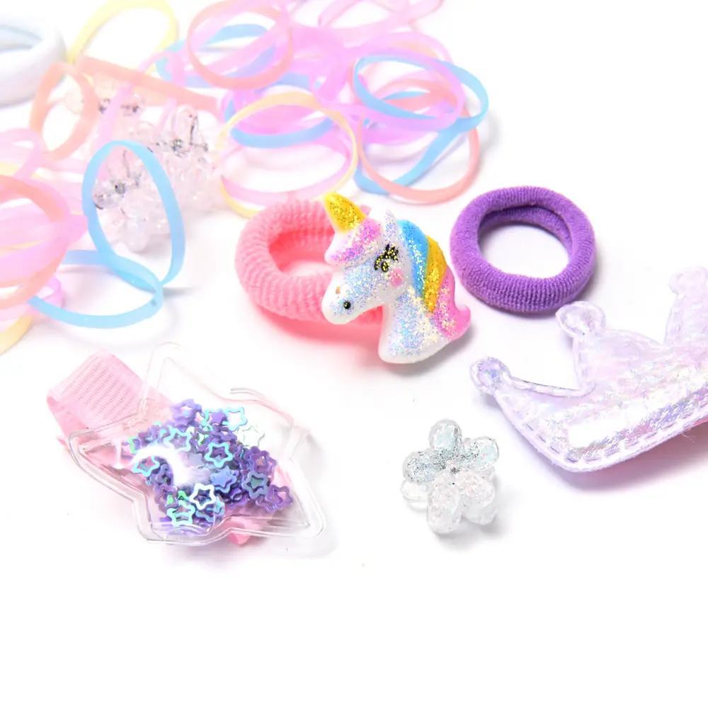 Caja forma unicornio con accesorios para el pelo x 1 unid - Imagen 6