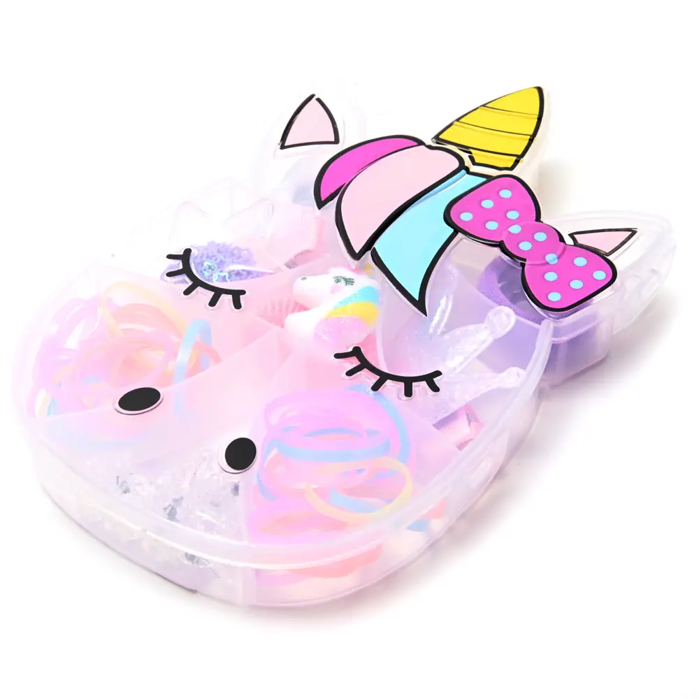 Caja forma unicornio con accesorios para el pelo x 1 unid - Imagen 3