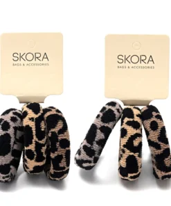 Pack x 3 gomitas de pelo animal print x 12 Set