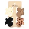 Set broches guindas 4cm x4u. Paquete x 12 Set