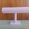 EXHIBIDOR PARA PULSERAS TUBO DE FELPA ROSA 23 CM EN 1 NIVEL
