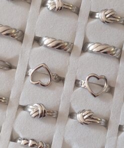 ANILLOS DE ACERO ABIERTO TIPO CHUNKY CHICO X 36 UNIDADES