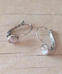 ARO DE ACERO BRISURA CON MEDIA PERLA OJO DE GATO BLANCA 6 MM