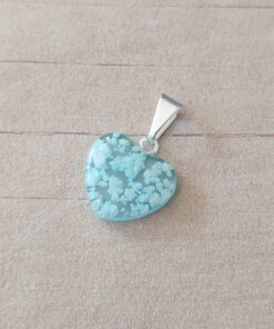DIJE LAMINADO EN PLATA NUBE CORAZON COLOR CELESTE. TAMAÑO 23 MM