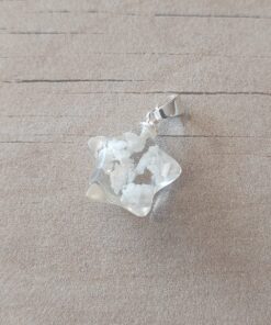 DIJE LAMINADO EN PLATA NUBE ESTRELLA COLOR BLANCO, BRILLA EN LA OSCURIDAD. TAMAÑO 22 MM