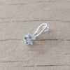 DIJE LAMINADO EN PLATA CUBIK ESTRELLA ENGARZADA BLANCA. LARGO 13 MM