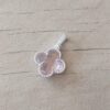 DIJE LAMINADO EN PLATA VAN CLEEF CUBIK COLOR ROSA Y DROP CON CUBIK  . TAMAÑO 15 MM