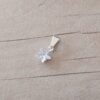 DIJE LAMINADO EN PLATA CUBIK ESTRELLA ENGARZADA BLANCA (6MM). LARGO 13 MM