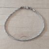 PULSERA DE ACERO COLA DE RATÓN 0.9 MM DOBLE ENTRELAZADA. LARGO 18,5 CM