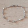 PULSERA DE ACERO ESPEJITO CON BOLITAS 3 MM. LARGO 18,5 CM