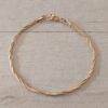 PULSERA DE ACERO DORADO COLA DE RATÓN 0.9 MM DOBLE ENTRELAZADA. LARGO 18,5 CM