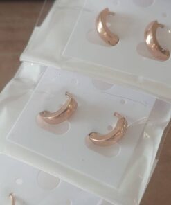 BLISTER X 12 PARES ARO ARGOLLA BOMBE 3 MM DE ACERO ROSE CON BISAGRA. DIÁMETRO 7 MM