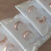 BLISTER X 12 PARES ARO ARGOLLA BOMBE 3 MM DE ACERO ROSE CON BISAGRA. DIÁMETRO 9 MM