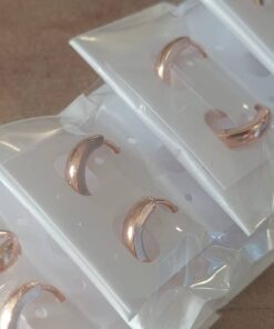 BLISTER X 12 PARES ARO ARGOLLA BOMBE 3 MM DE ACERO ROSE CON BISAGRA. DIÁMETRO 9 MM