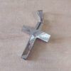 DIJE DE ACERO CRUZ CALADA "JESUS LOVE YOU". TAMAÑO 26 X 36 MM
