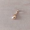 DIJE DE ACERO DORADO GOTA 6 X 10 MM