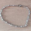 PULSERA DE ACERO ESLABÓN CARDANO CON BOLITAS ARENADAS. LARGO 18,5 CM