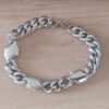 PULSERA DE ACERO GRUMET 10 MM ESLABÓN COMBINADO. LARGO 21 CM