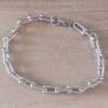 PULSERA DE ACERO ESTILO TIFFANY TRABAJADO CON RAYAS. LARGO 21,5 CM