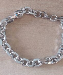 PULSERA DE ACERO FORCET DIAMANTADA 8MM. LARGO 21,5 CM