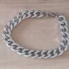 PULSERA DE ACERO GRUMET DIAMANTADA 10 MM. LARGO 22 CM