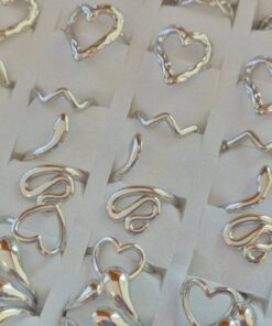 ANILLOS DE ACERO ABIERTO TIPO CHUNKY CHICO X 36 UNIDADES