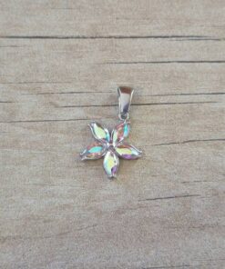 DIJE DE ACERO FLOR STRASS TORNASOL . MEDIDA 12 MM