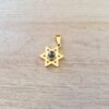 DIJE DE ACERO DORADO ESTRELLA DE DAVID CON PROYECCIÓN «TE AMO» EN 100 IDIOMAS DIFERENTES. DIÁMETRO 15 MM
