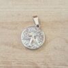 DIJE DE ACERO MEDALLA DEL ESPIRITU SANTO. TAMAÑO 18 MM