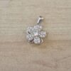 DIJE DE ACERO FLOR GIRATORIA CON STRASS . MEDIDA 17 MM