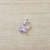 DIJE DE ACERO MARIPOSA CON STRASS COLOR LILA. TAMAÑO 10 X 15 MM