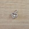 DIJE DE ACERO CORAZON 3D CON STRASS. MEDIDA 12 MM
