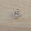 DIJE DE ACERO CORAZON 3D CON ALAS Y STRASS . MEDIDA 12 X 20 MM