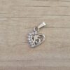 DIJE DE ACERO 15 AÑOS CORAZON CON STRASS. TAMAÑO 15 MM