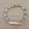 PULSERA DE ACERO ESLABÓN CONECTOR OVAL CON CHAPA APTA PARA GRABAR DE 10 X 35 MM. LARGO 22,5 CM
