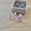 ABRIDOR PLATA ESTRELLA DE MAR ESMALTADA LILA