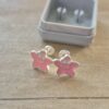 ABRIDOR PLATA ESTRELLA DE MAR ESMALTADA ROSA