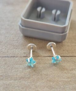 ABRIDOR PLATA CUBIK ESTRELLA MINI COLOR CELESTE
