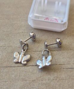 ABRIDOR DE ACERO CON MARIPOSA COLGANTE