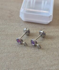 ABRIDOR DE ACERO CON STRASS LILA