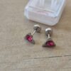 ABRIDOR DE ACERO TRIANGULO CON STRASS ROSA