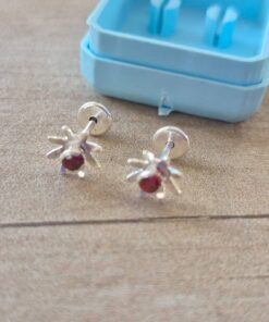 ABRIDOR PLATA FLOR CON STRASS MORADO