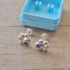 ABRIDOR PLATA HUELLA CON STRASS CELESTE