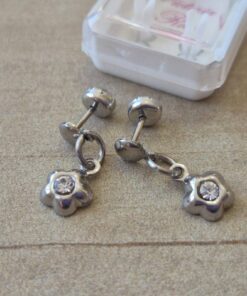 ABRIDOR DE ACERO CON FLOR CON STRASS COLGANTE