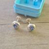 ABRIDOR PLATA BOLITA CHATA CON STRASS CELESTE