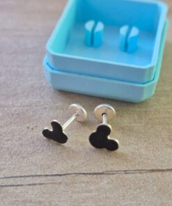 ABRIDOR PLATA ESMALTADO MICKEY MOUSE NEGRO