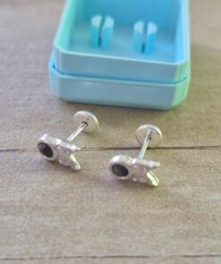 ABRIDOR PLATA OK CON STRASS NEGRO