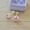 ABRIDOR PLATA CUBIK REDONDO ENGARZADO ROSA 7 MM