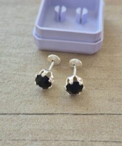 ABRIDOR PLATA CUBIK REDONDO ENGARZADO NEGRO 7 MM