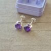ABRIDOR PLATA CUBIK REDONDO ENGARZADO LILA 6 MM
